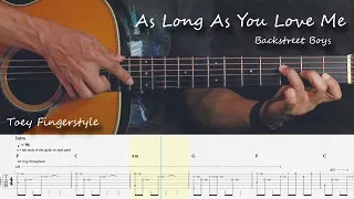 As Long As You Love Me - Backstreet Boys Fingerstyle Guitar Cover (TAB)
