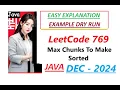 Max Chunks To Make Sorted Leetcode 769 2 Approaches Prefix Sum Java Code Developer Coder