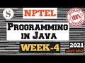 Programming in Java NPTEL WEEK-4 Quiz assignment Answers 2021