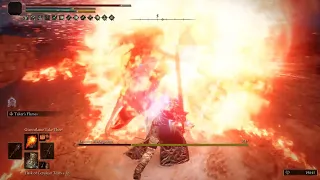 Elden Ring NG Giantsflame Take Thee Leonine Misbegotten Boss Pyromancer-Faith Build 60fps