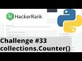 Hackerrank Python Challenge collections Counter