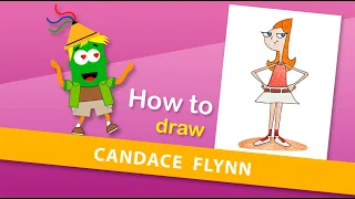 how to draw candace flynn from cartoon 