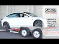 Loading a 2017-2024 Tesla Model 3 Onto a U-Haul Car Hauler