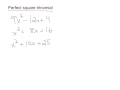 Perfect Square Trinomial