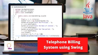 Telephone Billing System using Swing Java Project