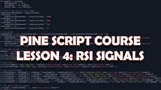 Pine Script OUTDATED V4 Tutorial Lesson 4 Generating RSI Signals