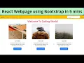 I create a React Webpage using Bootstrap in just 5 minutes React Bootstrap 5