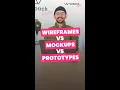 Wireframes vs Mockups vs Prototypes