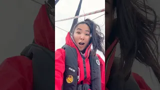 🤯Unreal sighting on the water 🌊  #sailing #sailorgirl #greenland #iceberg