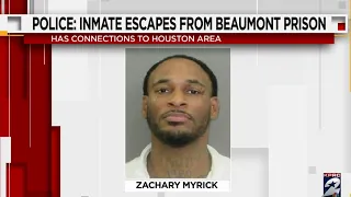 Search underway for missing inmate sentenced to 24 years at Beaumont prison TDCJ says