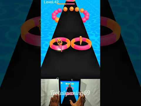 pink stack man Vs orange stack man π run super fast android game play level-42 #shorts