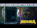 Empty Vending Machine Solution - Vend of the Line Find Code and Input Into Machine Borderlands 4