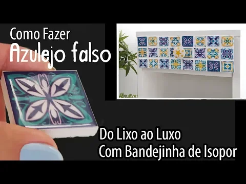 Download MP3 Como Fazer, AZULEJO FALSO com Bandeja de Isopor, Do Lixo ao Luxo