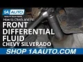 How to Check and Fill Front Differential Fluid 14-19 Chevy Silverado