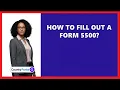 How To Fill Out A Form 5500