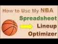 How to Use our NBA spreadsheet lineup optimizer