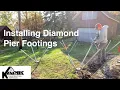 Installing Diamond Pier Footings for this Deck