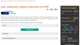 Web Security Academy Insecure Deserialization 4 - Arbitrary Object Injection In PHP
