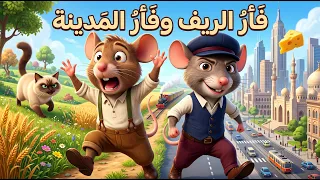فأر الريف وفأر المدينة        قصة للأطفال باللغة العربية     قصة كرتونية دندنها