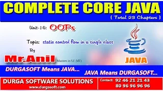 Core Java - OOPs static control flow in a single class