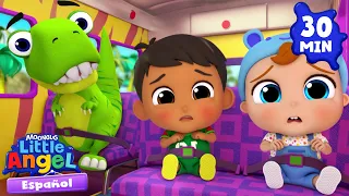 Las ruedas del autobús dinosaurio 🦖🦕🚌 Canciones Infantiles 🎵 Little Angel Español