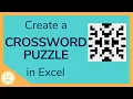 How to Create a Crossword Puzzle in Excel - Tutorial