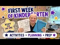 Planning the First Week of Kindergarten