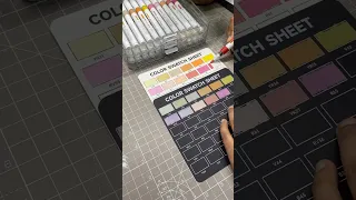 Swatching Shuttle Art Acrylic Markers On White Black Paper 