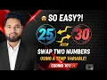Q1 Swap Two Numbers Using Third Variable Java Coding Interview Question for SDET QA KnowMinds