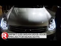 Spec-D Projector Headlights G35 Sedan 05-06 DIY How to Install - Halo w LED Strip Features Review