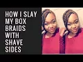 How to do Box braids with UNDERCUT SHAVE SIDE KolaSweet