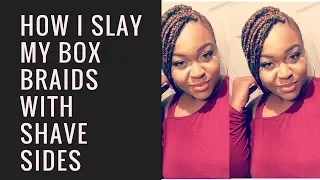 How to do Box braids with UNDERCUT SHAVE SIDE KolaSweet