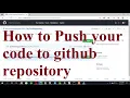 How to push your project to github repository