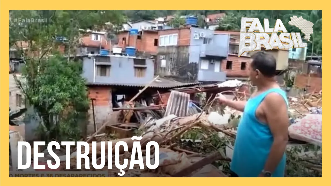 Chuva recorde causa destruição e mortes no litoral paulista