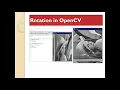 Image Rotation in OpenCV Geometric Transformations of Images
