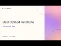 Creating UDFs
