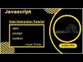 Javascript Interaction Tutorial alert prompt and confirm functions in Javascript