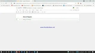 Area of square Python Program Jupyter notebook