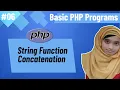 Basic PHP Programs Bangla Part-6 PHP String Function Concatenation