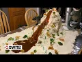 Mum creates Jurassic Park-themed mashed potato mountain SWNS
