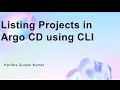 Listing Projects in Argo CD using CLI