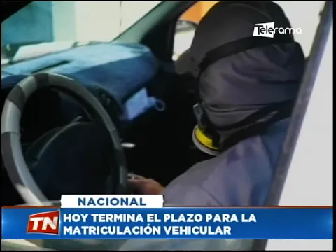 Hoy termina el plazo para la matriculación vehicular
