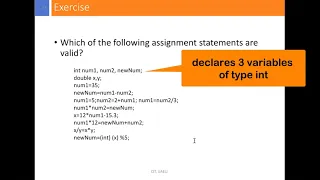 Introduction to Programming with Java 4 Variable Declaration Assignment