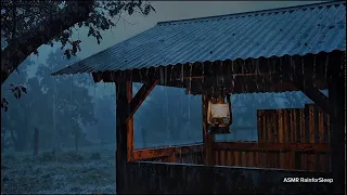 Rain Sounds for Sleep 🌧️ Cozy Cabin Night with Thunderstorm | Deep Sleep & Relaxation