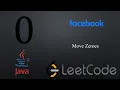 MOVE ZEROES FACEBOOK CODING INTERVIEW QUESTION - LEETCODE
