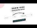 Show Hide Password Input Field React js Tutorial