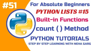 Python count Method How to Count Occurrences in a List Class 11 12 CS