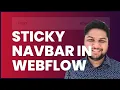Webflow Tutorial How To Create Sticky Navbar in Webflow