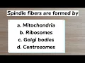 Multiple choice questions on MITOSIS