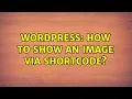 Wordpress How to show an image via shortcode